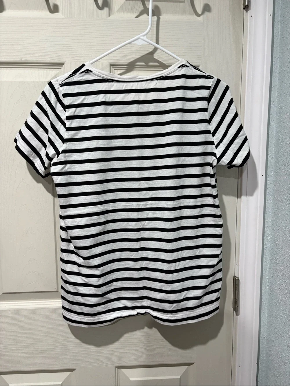 kate spade Black & White Striped 'QUEEN BEE' Tee with Gold Accent